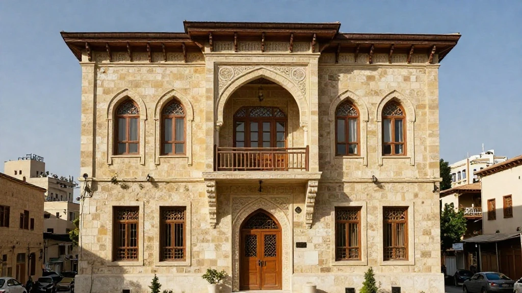 واجهة فيلا حجرية تقليدية
